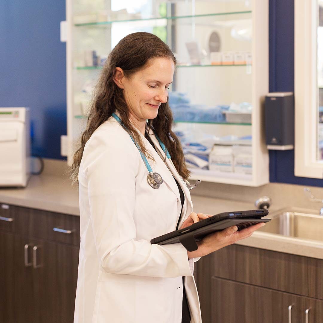 Biele Clipboard Dr. Biele holds a clipboard